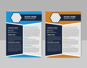 Modern Professional CV Resume Template with Clean and Creative Layout – Suitable for Job Applications and Career Profiles