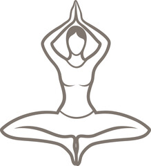 yoga woman silhouette