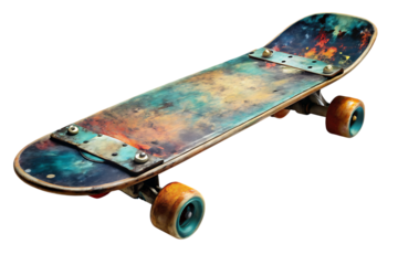 Colorful Galaxy Skateboard A Unique and Artistic Design