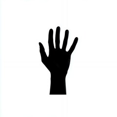 Obraz premium A hand is depicted in black and white on a white background