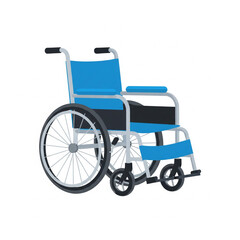 Fototapeta premium Blue Wheelchair Illustration Medical Equipment, Disability Assistance