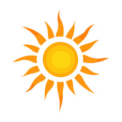 Logo with a sun orange design logo vector