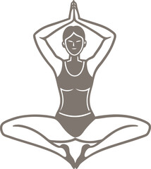 silhouette of a woman doing yoga