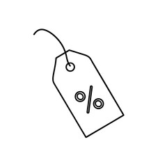 price tag with percentage icon on white background.svg