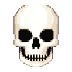 Fototapeta premium Skull icon background pixelated design vector