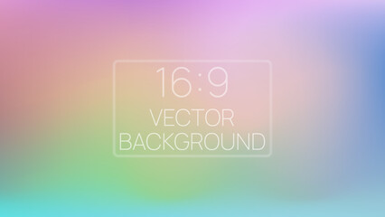 Soft Blur Transparent Gradient Mesh Background. Light Overlay Effect. Editable Vector for Posters, Branding, and Mobile UI. 16:9 Format.