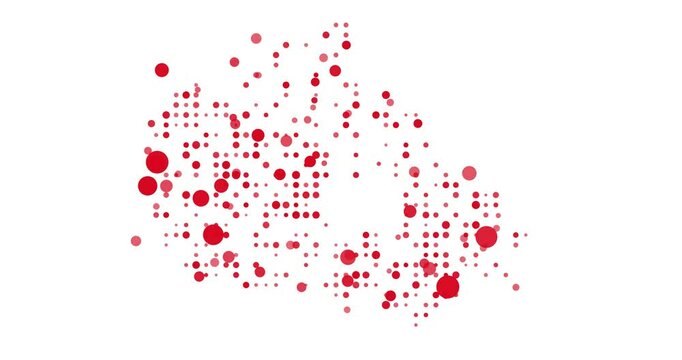 Canada Country Map Appears With Dots