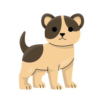 Cute Puppy Dog Vector Illustration Adorable Pet Artwork