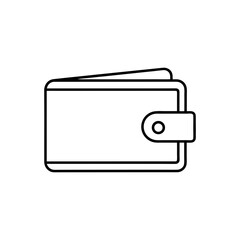 wallet with credit card icon on white background  .svg