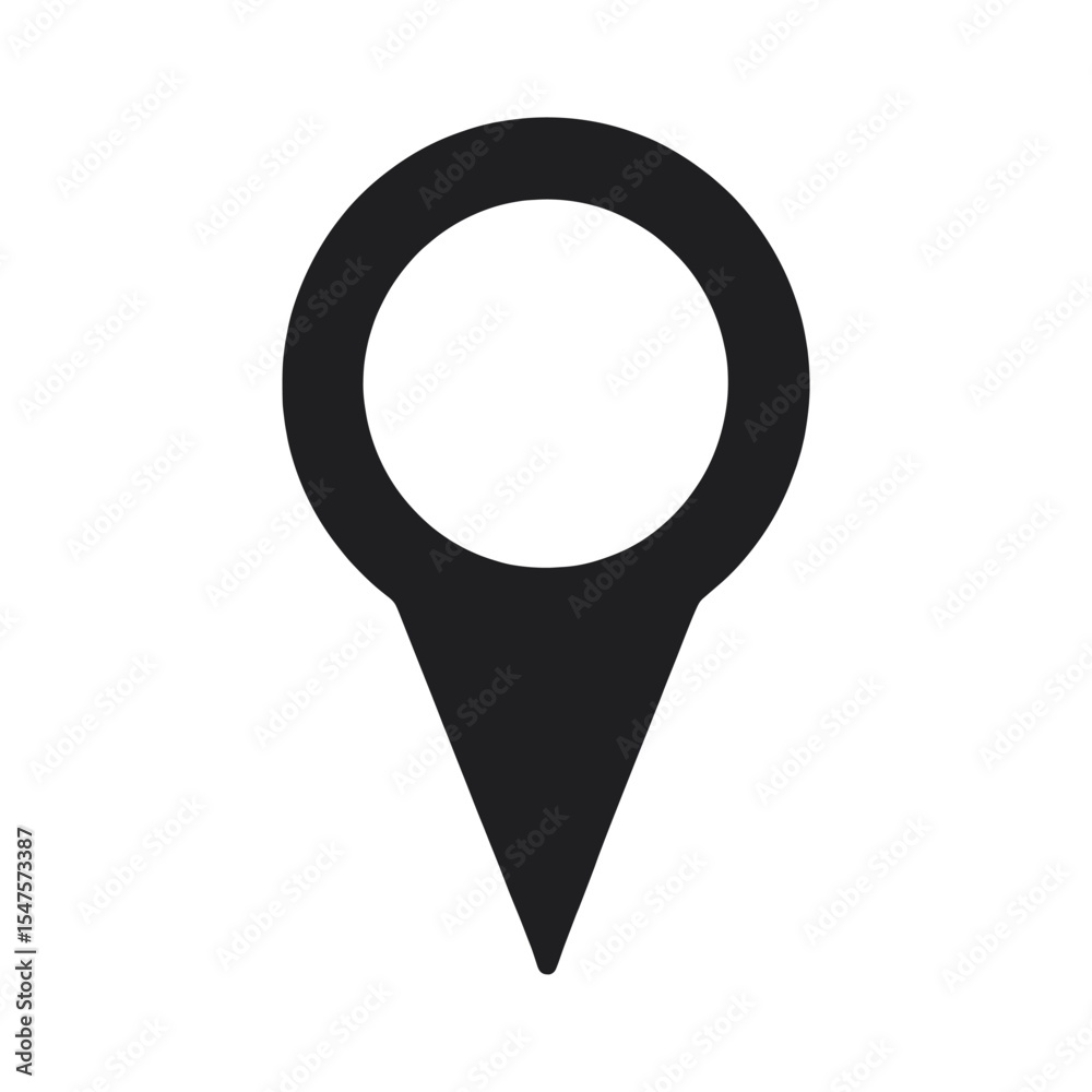 Poster map marker pointer icon symbol location simple vector