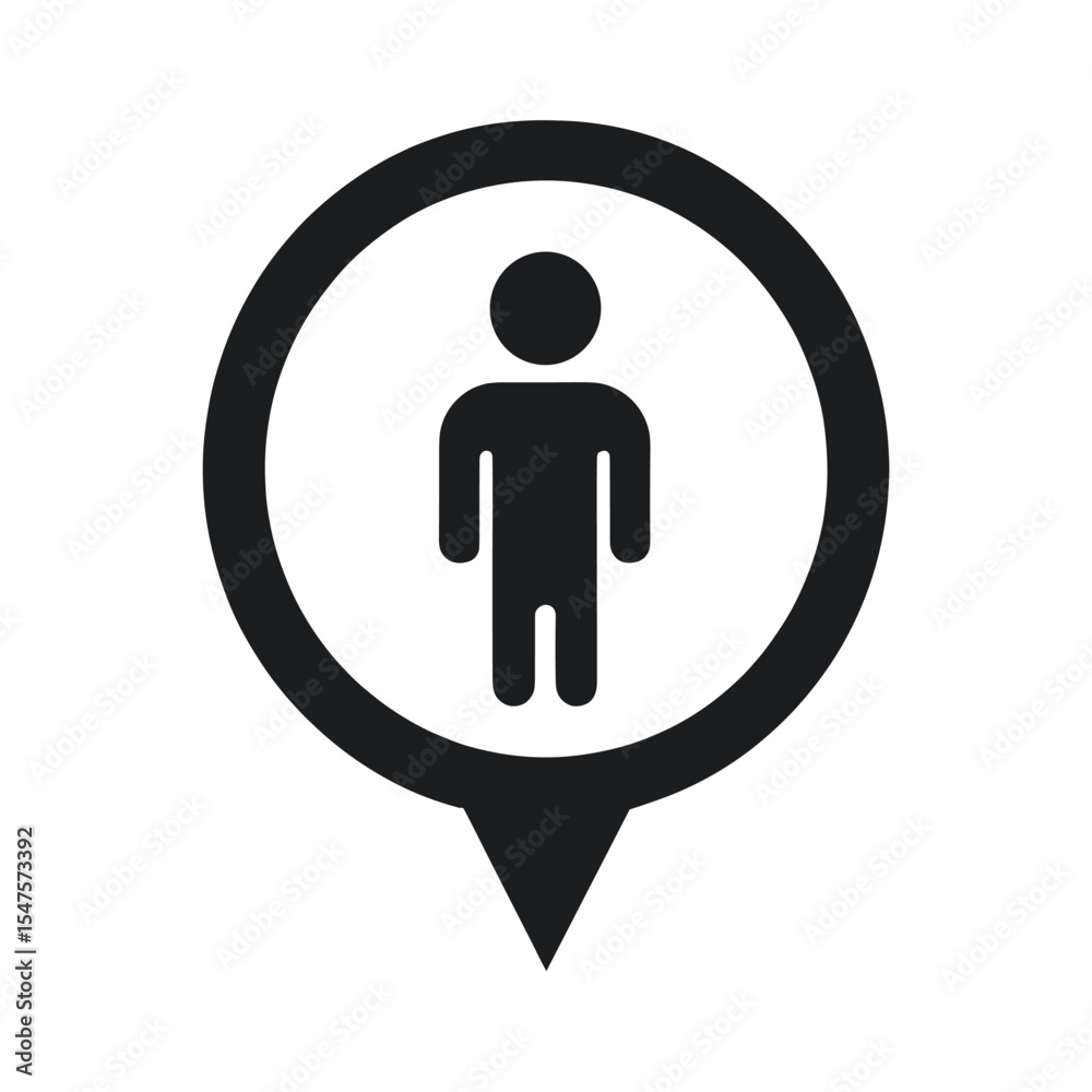 Poster map marker pointer icon symbol location simple vector
