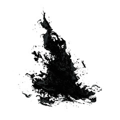 Obraz premium Black ink splash silhouette expression abstract vector