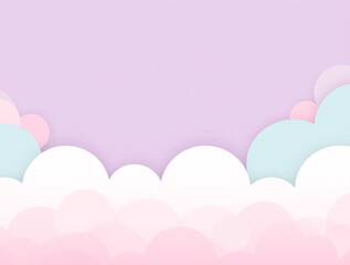 pink sky background, Colorful Watercolor Background, Abstract Watercolor, White paper cut out clouds set against a pink background Flat lay mock up copyspace. Generative ai