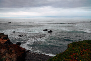 Atlantic Coast on Slopes. Dramatic Lighting