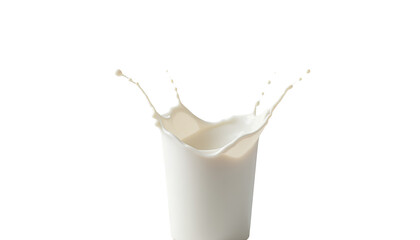 Splash of Milk or Cream Isolated on Transparent Background – Dairy Liquid Motion PNG