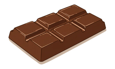 chocolate bar on white background