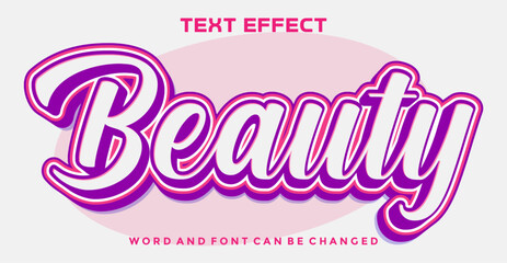 Beauty editable text effect