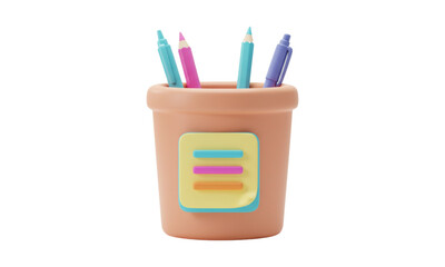 color pencils and pens