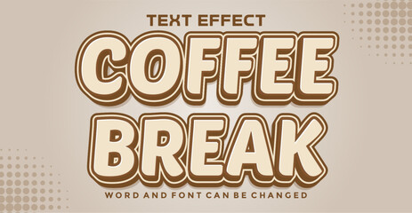 Coffee break editable text effect