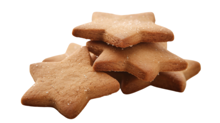 Star shaped cookie isolated on white background