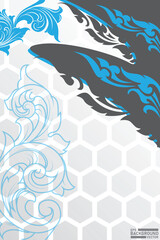 Thai pattern background image design vector illustration