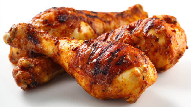 Chicken drumsticks coated in marinade before grilling