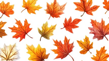 Obraz premium Autumn leaves pattern