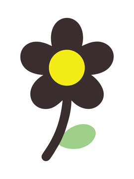 Simple Singla Black Eyed Susanstem illustration