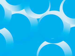 White circle abstract pattern background with gradation, standing out on bright blue background. Ideal for cheerful and clean graphic designs, presentations or digital elements.