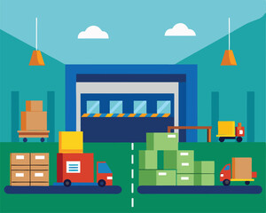 vector illustration of a modern building