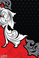 Thai pattern background image design vector illustration