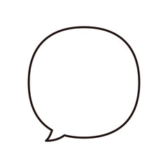 シンプルな ふきだし 単体 ベクター 白 黒