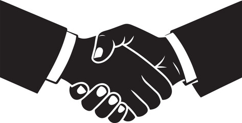 Handshake vector illustration showing two hands shaking as a symbol of business agreement partnership and teamwork