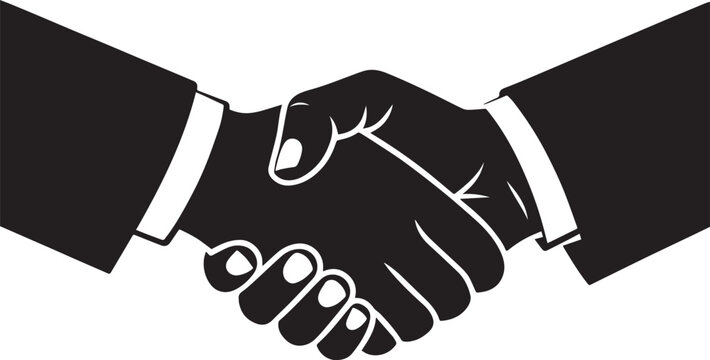 Handshake vector illustration showing two hands shaking as a symbol of business agreement partnership and teamwork