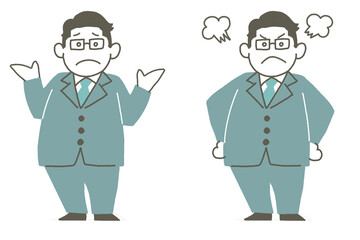 スーツの男性緑01-02