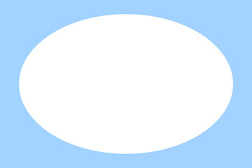 Blue Oval Cutout Rectangular Frame Background. Vector Template for Photo Overlay, Poster, and Web Design