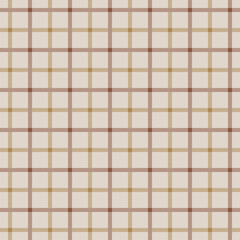 Seamless gingham pattern brown on a light brown