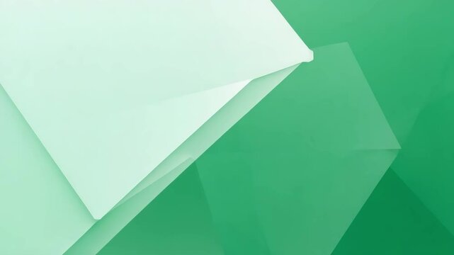 Monochromatic green screen featuring animated triangular shapes shifting gently, forming a seamless geometric motion.