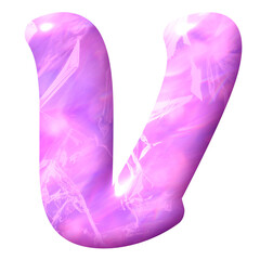 pink letter v