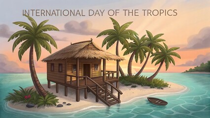 Fototapeta premium International Day of the Tropics Celebration Guide