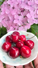 cherries in a bowl