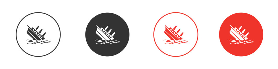 Sinking ship icon