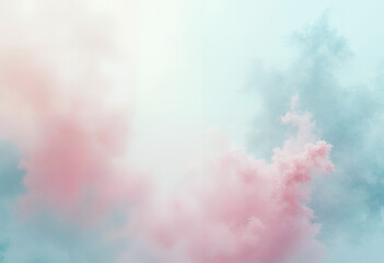 Naklejka premium Pastel Pink and Blue Dreamy Cloudscape Abstract Sky Background
