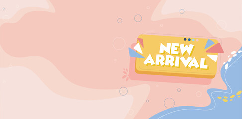 New arrival, template, background, banner, online shop, market place
