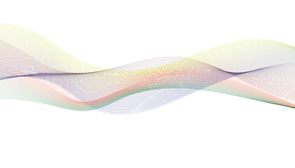 Colorful Abstract Wave Lines Background