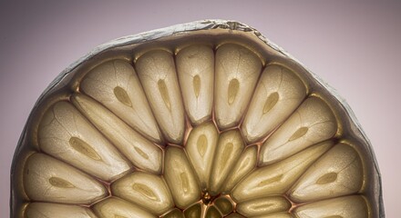 Unveiling the Intricate Geometry of a Garlic Bulb's Cross-Section