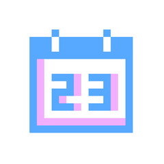 blue calendar pixel icon