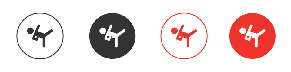 Taekwondo icon design, logo, app, UI. Vector illustration, EPS