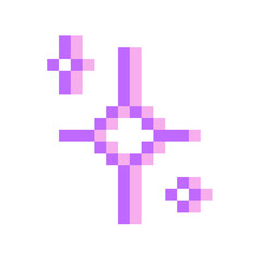 purple sparkle pixel icon