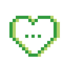 green love messager pixel icon